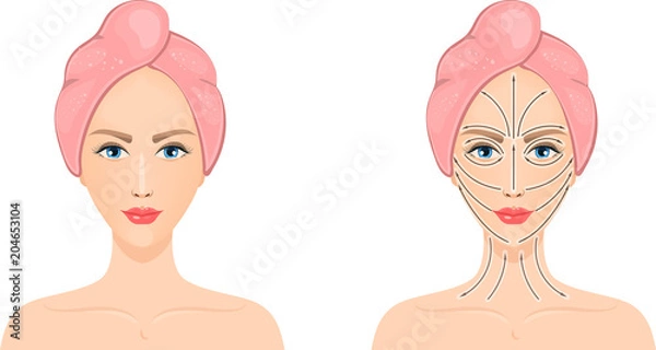 Fototapeta Massage lines