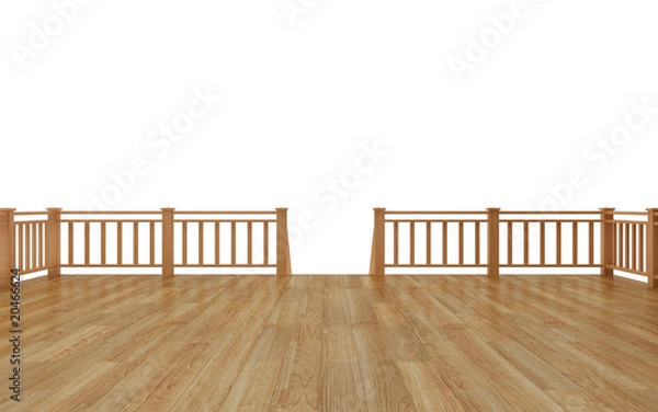 Obraz Timber deck isolated on white background