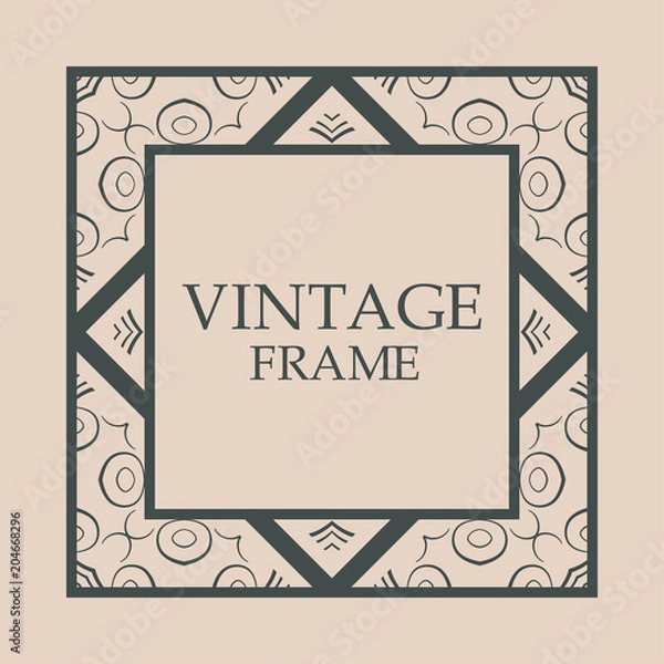 Obraz Retro ornamental frame