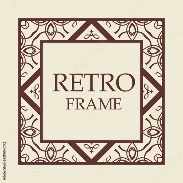 Obraz Retro ornamental frame