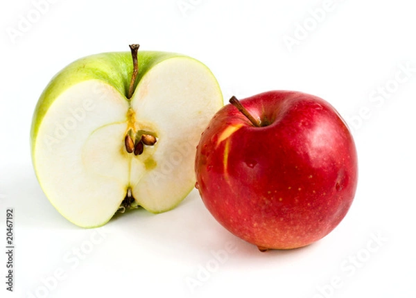 Obraz green and red apples