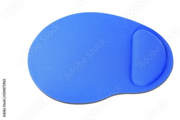 Obraz blue Mouse Pad isolated on white background