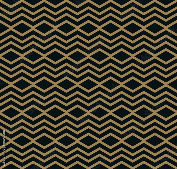 Fototapeta Seamless pattern. Elegant linear ornament. Geometric stylish background. Vector repeating texture