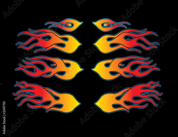 Obraz hotrod flame decals