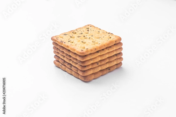 Obraz biscuit white background