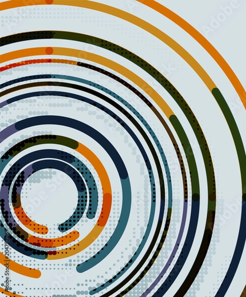 Fototapeta Circular lines, circles, geometric abstract background