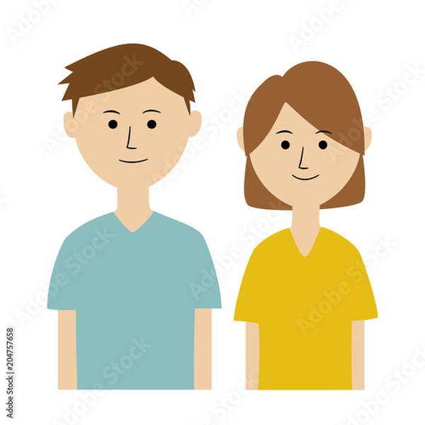Fototapeta 男女　イラスト