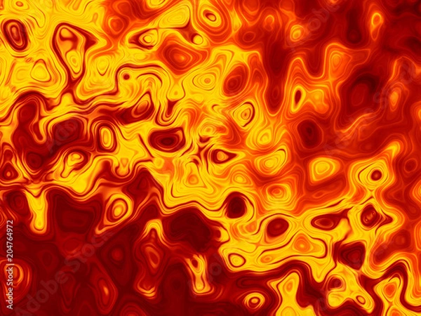 Fototapeta Lava Magma tekstury streszczenie tło płomienie ognia czerwony, pomarańczowy i żółty