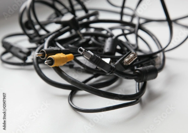 Obraz Kabelsalat_schwarz