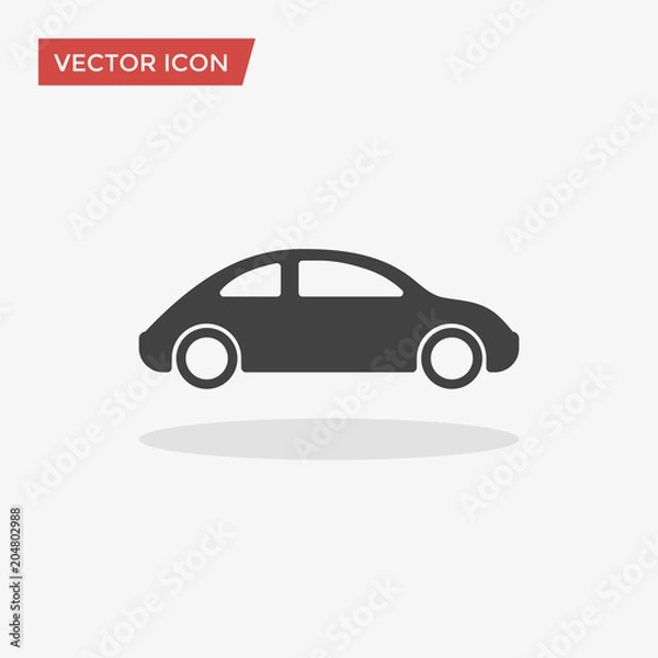 Obraz Car Icon in trendy flat style isolated on grey background. Automobile symbol for your web design, logo, UI. Vector illustration, EPS10.