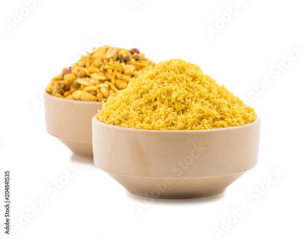Obraz Indian Salty Snack Sev Namkeen isolated on White Background
