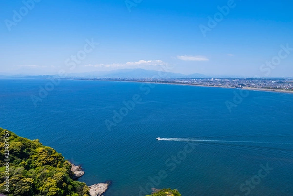 Fototapeta 江の島から辻堂・茅ヶ崎方面の眺望