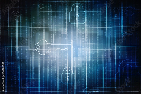 Fototapeta 
2d illustration technology background