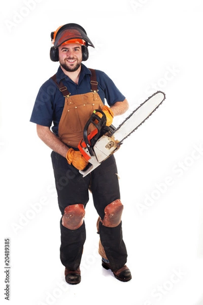 Fototapeta Chainsaw Worker