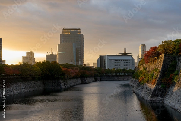Obraz Osaka Cityscape from Castle