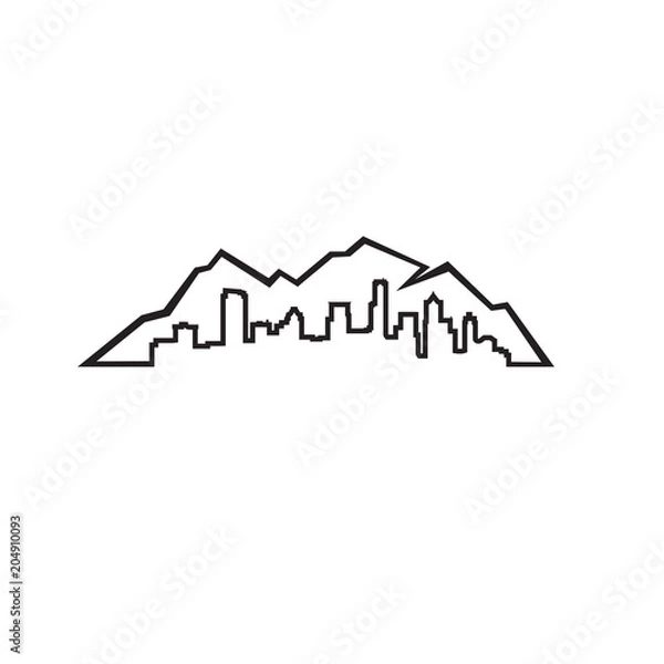 Obraz mountain city logo