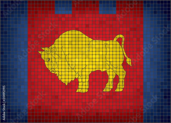 Fototapeta Mosaic flag of Brest region