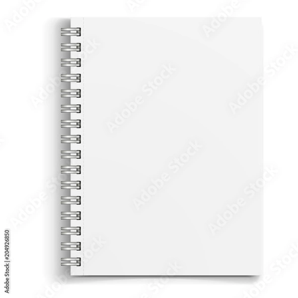 Fototapeta Mockup white notebook