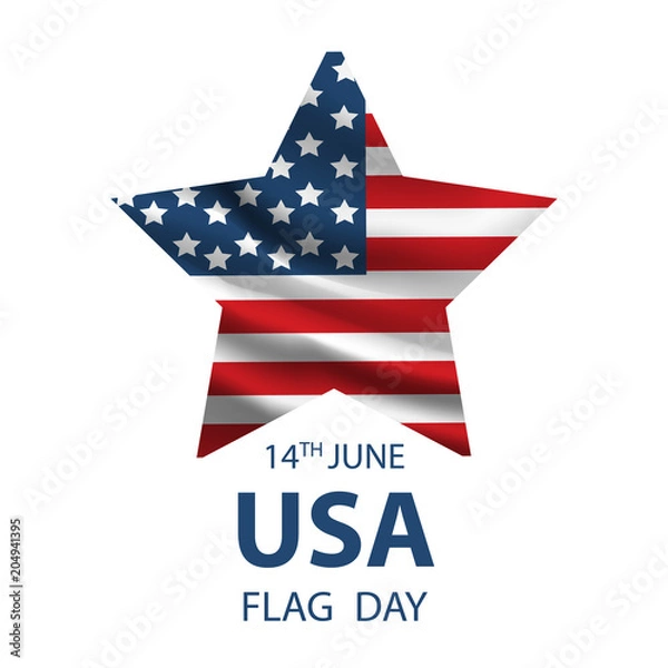 Fototapeta Flag Day background template. Vector illustration.