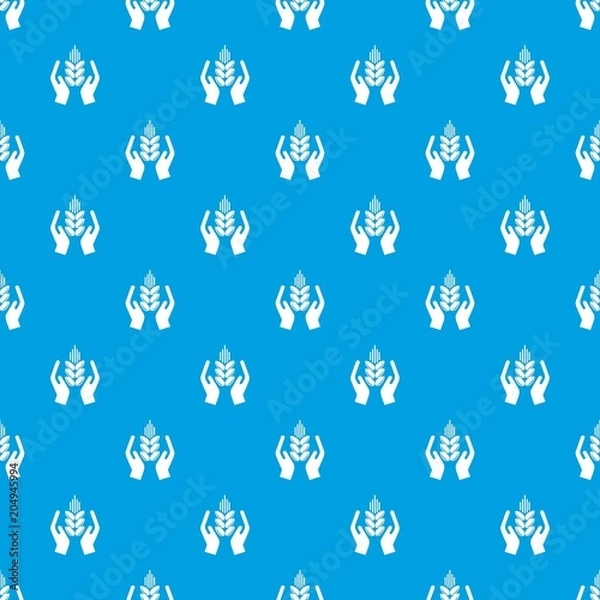 Fototapeta Crop protection pattern vector seamless blue