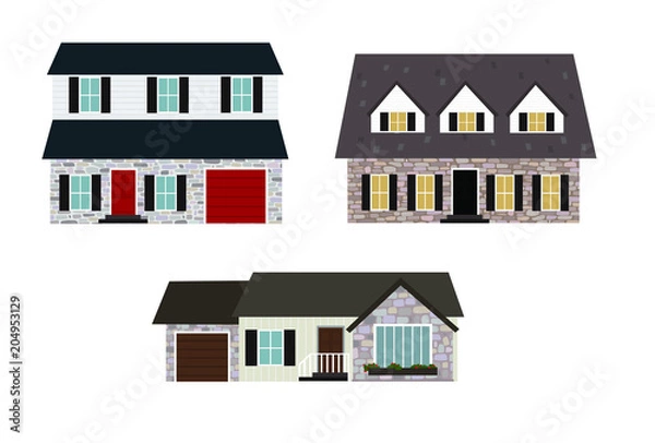 Obraz brick rock houses vector