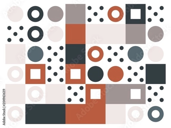 Fototapeta Colored abstract geometric flat pattern background