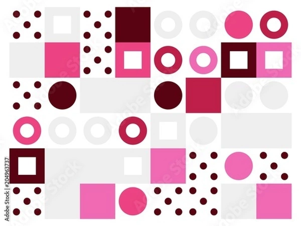 Fototapeta Colored abstract geometric flat pattern background