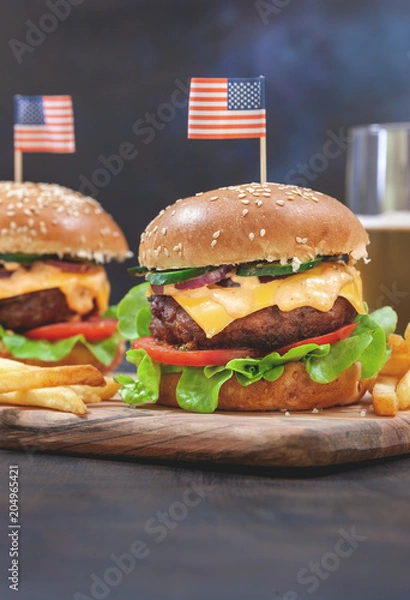 Obraz American Burger for 4th of July