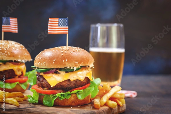 Obraz American Burger for 4th of July