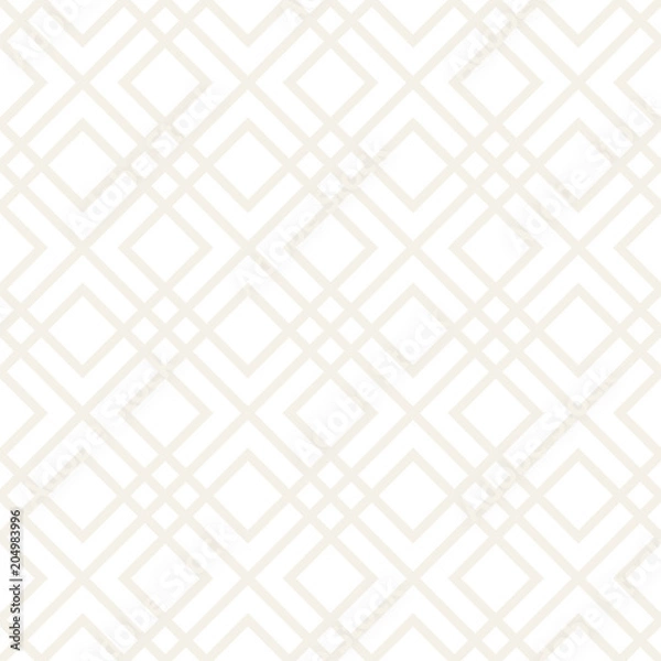 Fototapeta Vector seamless subtle lattice pattern. Modern stylish texture with monochrome trellis. Repeating geometric grid. Simple design background.