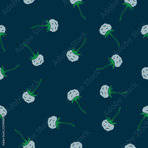 Fototapeta Vector Navy Dandelions Seamless Repeat