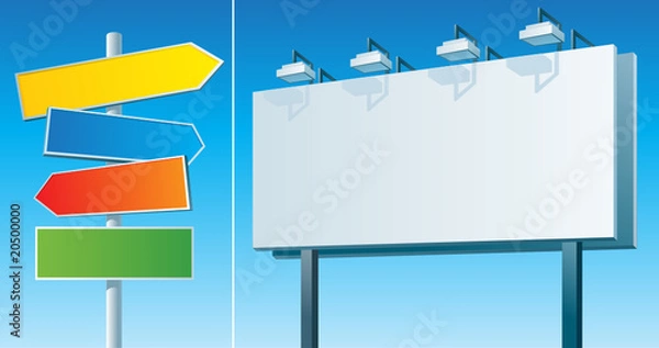 Obraz road signs and billboard
