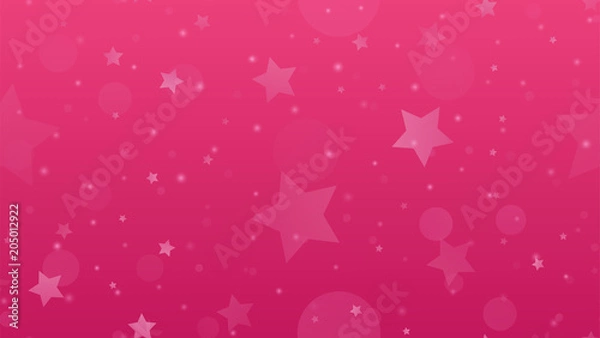 Fototapeta Abstract geometric background. Stars on a pink gradient background. Vector illustration