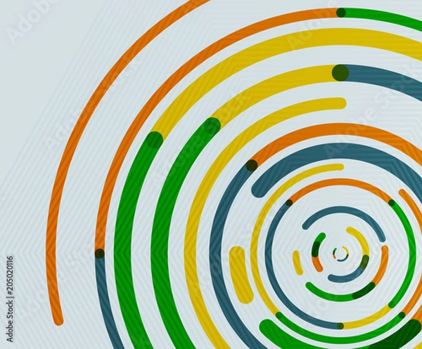 Obraz Circular lines, circles, geometric abstract background