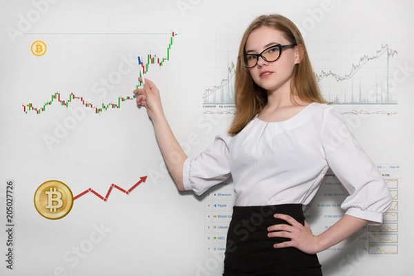 Fototapeta bitcoin w górę