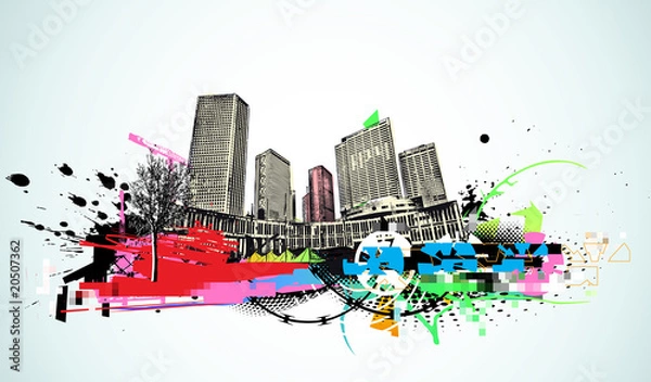 Obraz tło miejskie
