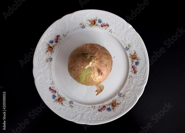 Fototapeta Cebolla en un plato.