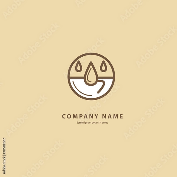 Fototapeta Vector stock logo, abstract sign of cafe, vector template of cafeteria and bistro.
