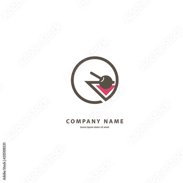 Obraz Vector stock logo, abstract wine vector template.