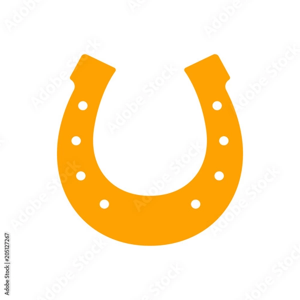 Fototapeta horseshoe, simple icon. vector flat illustration.