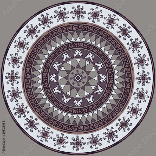 Obraz vector circular pattern mandala of abstract geometric shapes decorative flowers