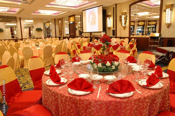 Obraz table setting in wedding banquet