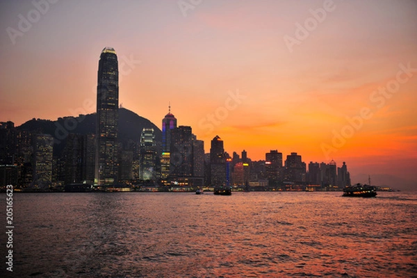 Obraz Hong Kong Cityscape at Sunset
