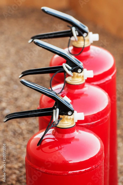 Fototapeta  fire extinguishers close up