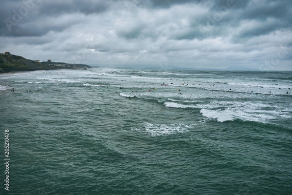 Obraz Surfeurs Côte des Basques