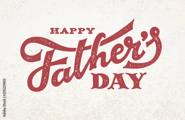 Fototapeta Happy Fathers Day lettering