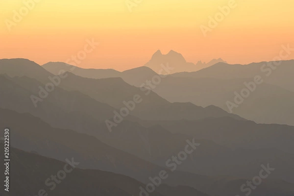 Fototapeta Mountain silhouette