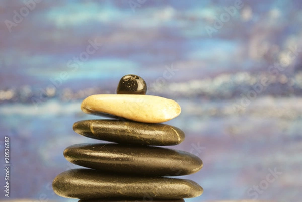 Obraz pyramide fond bleu