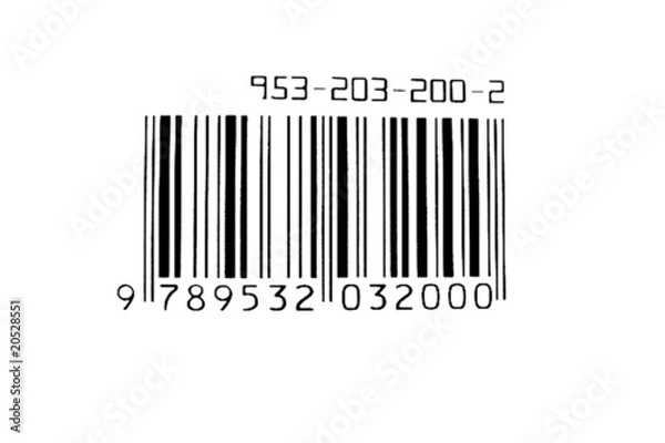 Obraz Bar code number on a white background