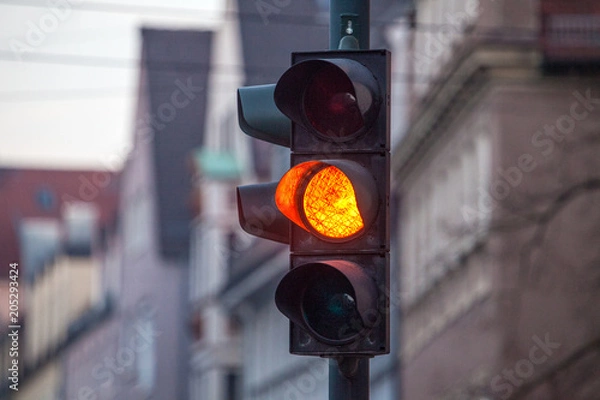 Fototapeta Gelbe Ampel